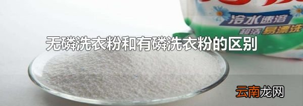 无磷洗衣粉和有磷洗衣粉的区别