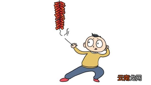 春节放鞭炮简笔画