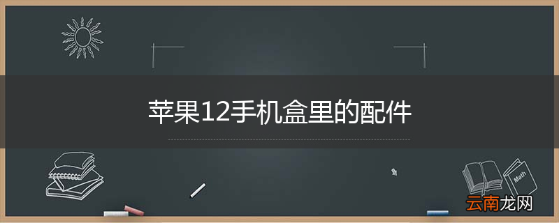 苹果12手机盒里的配件