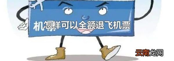 怎样可以全额退飞机票