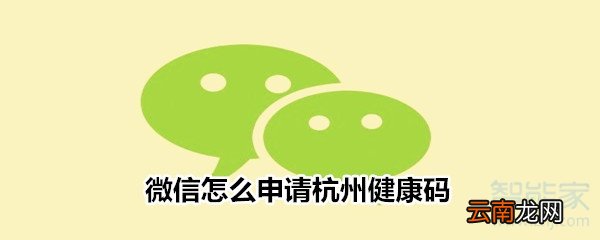 微信怎么申请杭州健康码