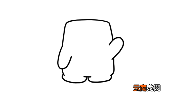 方块熊简笔画