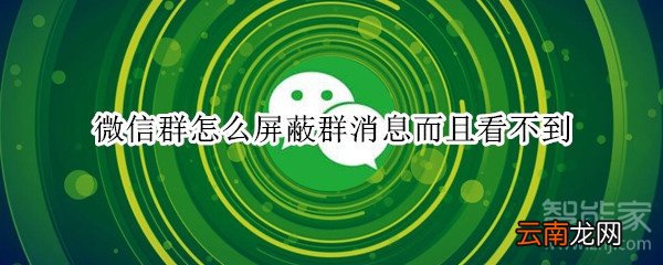 微信群怎么屏蔽群消息而且看不到