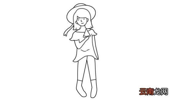 女孩吃瓜简笔画怎么画女孩吃瓜简笔画画法