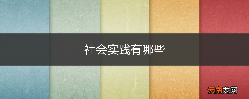 社会实践有哪些