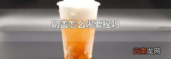 奶盖怎么喝要摇吗