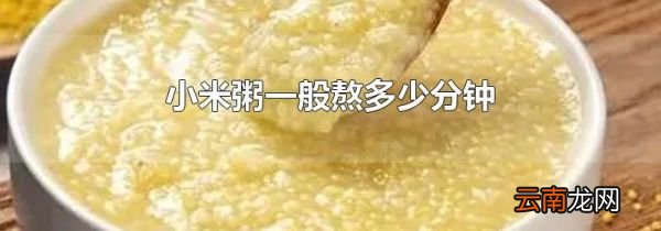 小米粥一般熬多少分钟