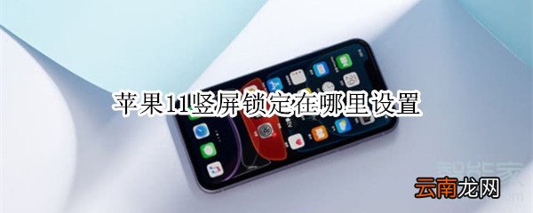 苹果11竖屏锁定在哪里设置