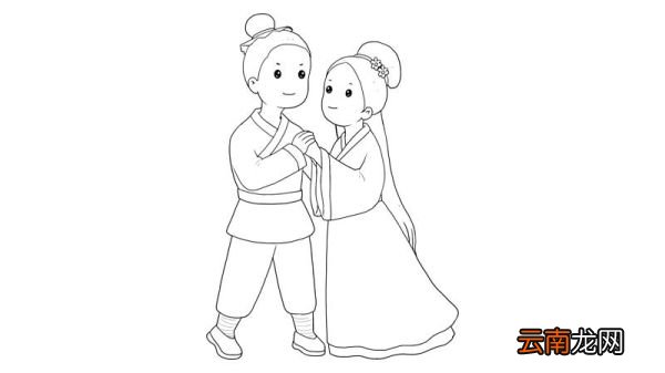 牛郎织女简笔画 牛郎织女简笔画步骤