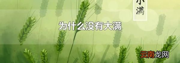 为什么没有大满