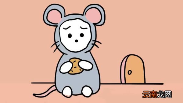扮演老鼠的小狗简笔画