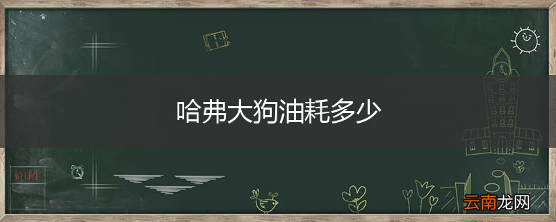 哈弗大狗油耗多少