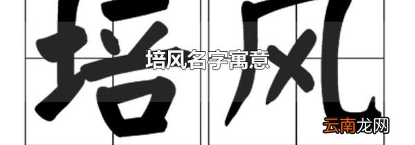 培风名字寓意