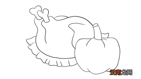 火鸡南瓜简笔画