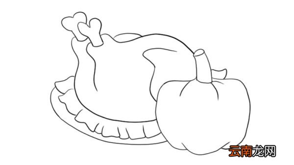 火鸡南瓜简笔画