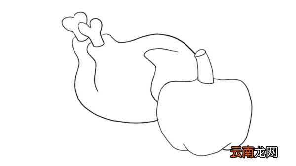 火鸡南瓜简笔画
