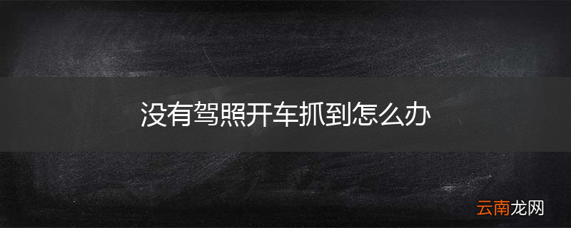 没有驾照开车抓到怎么办
