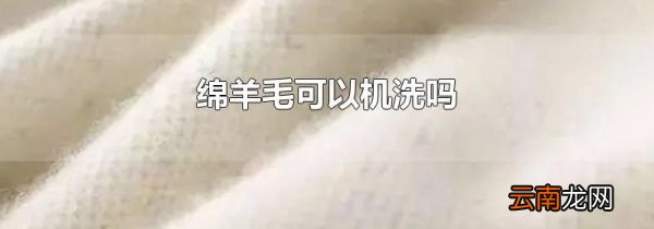 绵羊毛可以机洗吗