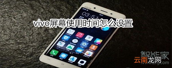 vivo屏幕使用时间怎么设置