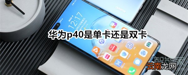 华为p40是单卡还是双卡
