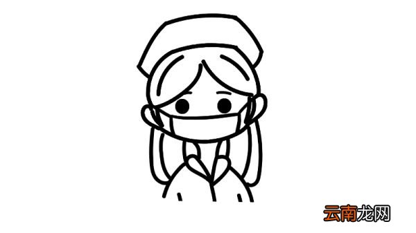 抗疫护士简笔画图片