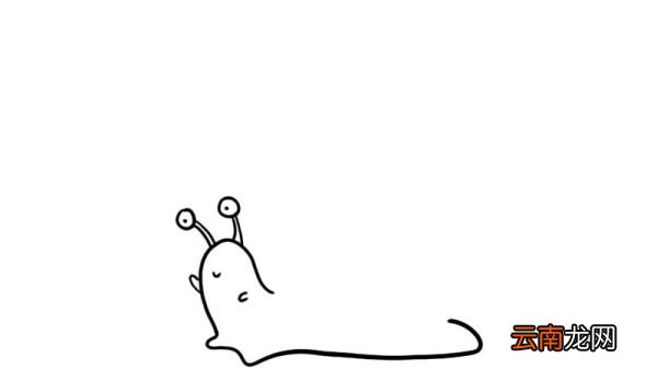 背着宝宝的蜗牛简笔画