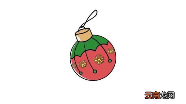 圣诞节彩球简笔画