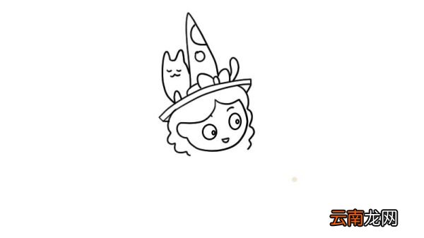 小魔女简笔画