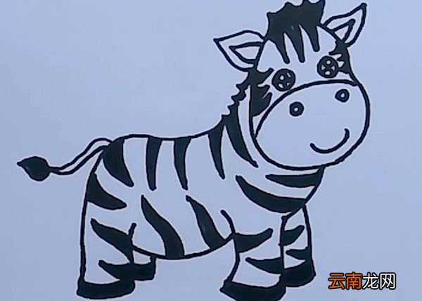 斑马简笔画