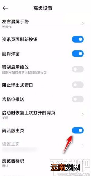 小米手机将浏览器主页设置成简洁版的方法