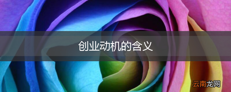 创业动机的含义