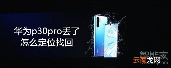 华为p30pro丢了怎么定位找回