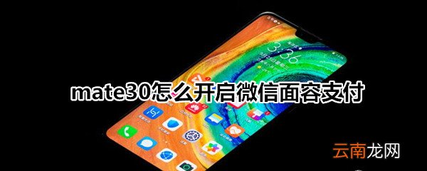 mate30怎么开启微信面容支付