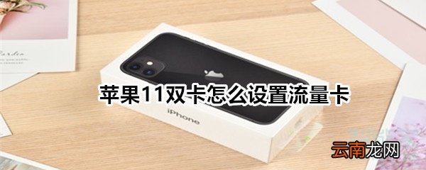 苹果11双卡怎么设置流量卡