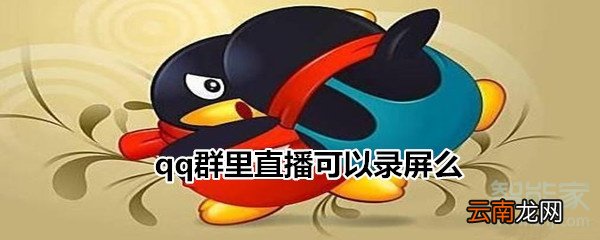 qq群里直播可以录屏么