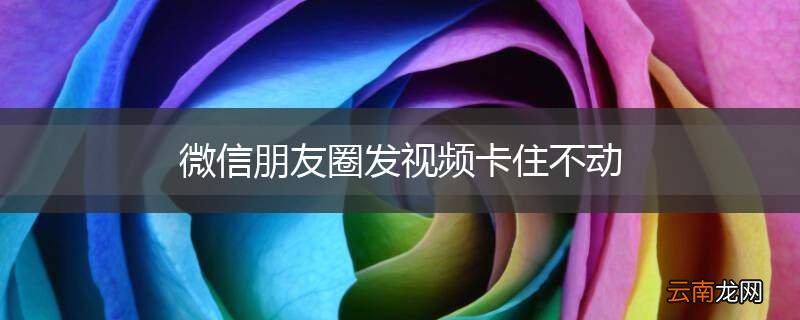 微信朋友圈发视频卡住不动
