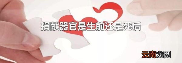 捐献器官是生前还是死后