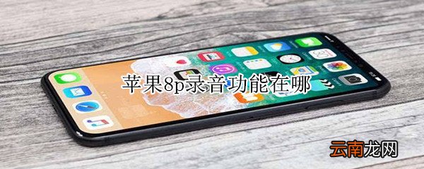 苹果8p录音功能在哪