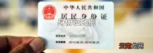 身份证比例