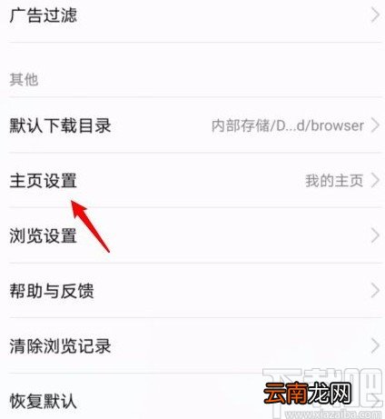 华为手机设置浏览器主页的方法