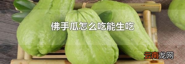 佛手瓜怎么吃能生吃