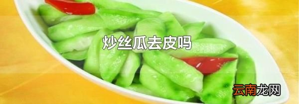 炒丝瓜去皮吗