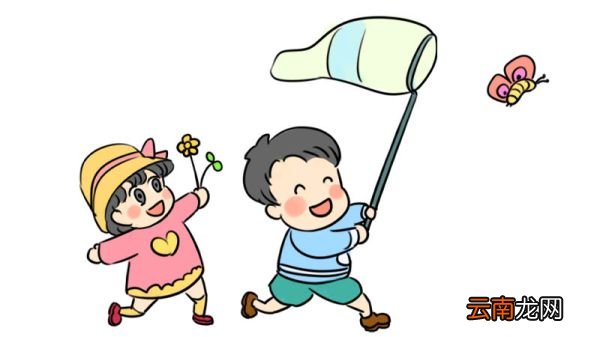 抓蝴蝶简笔画教程抓蝴蝶简笔画步骤
