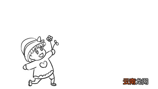 抓蝴蝶简笔画教程抓蝴蝶简笔画步骤