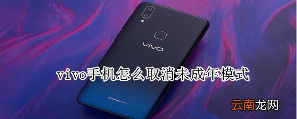 vivo手机怎么取消未成年模式