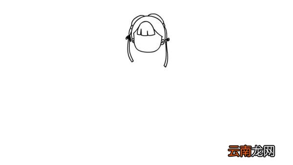 古装女孩简笔画 简单古装少女画
