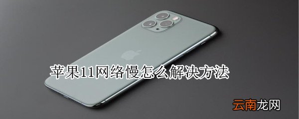 苹果11网络慢怎么解决方法