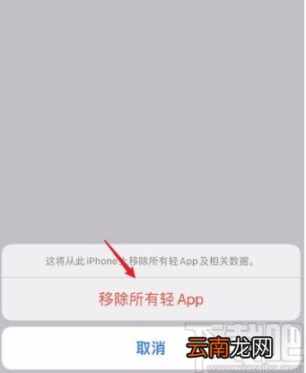 iphone手机移除所有轻app的方法