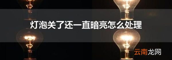 灯泡关了还一直暗亮怎么处理