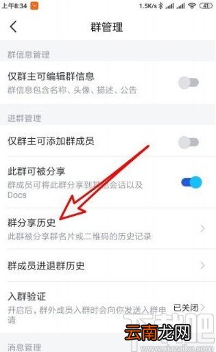 飞书app查看群组分享历史的方法